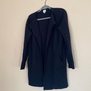 100% cotton J Crew sweater Jacket black long sleeve XS